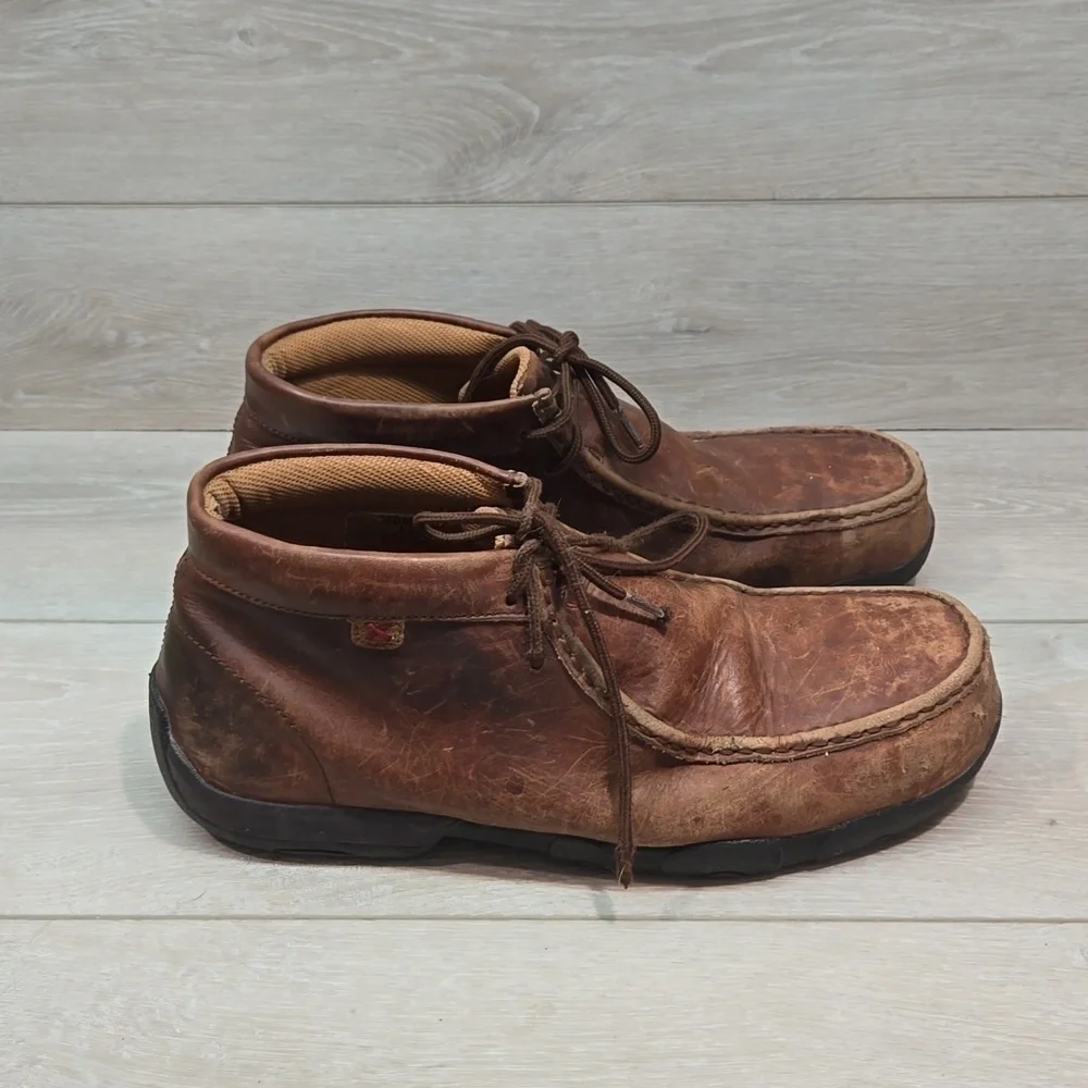 Twisted X Mens High Top Steel Toe boots leather shoes sz 12M